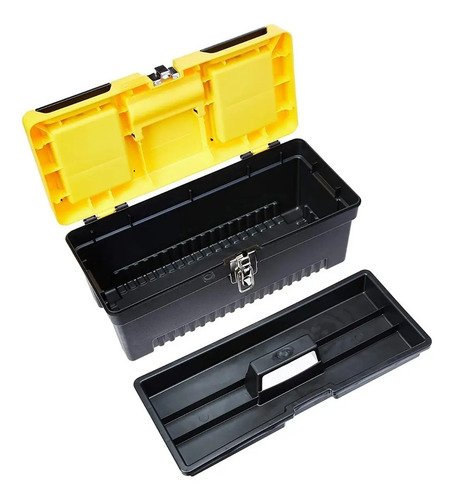Caja De Herramientas Tramontina 43803017 De Plástico 19cm X 43cm X 19cm Negra Y Amarilla Negro/amarillo - Imagen 2