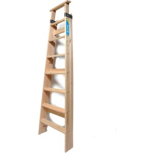 Escalera Familiar De Madera 11 Escalones Alpina Color Marrón Claro