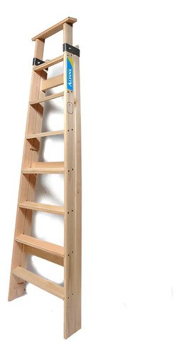 Escalera Familiar De Madera 11 Escalones Alpina Color Marrón Claro