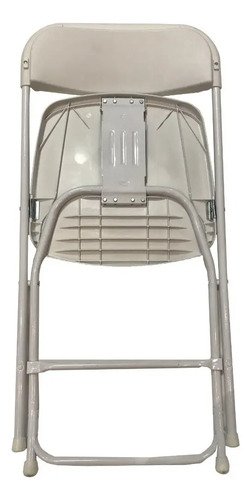 Silla Plegable Morro Metal Hierro Pvc Alta Resistencia Blanca Blanco - Imagen 2