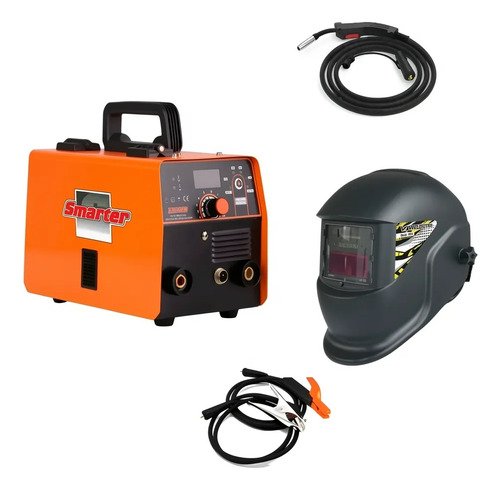Soldadora Mig Flux Mma Tig 120a Smarter Fx120 Pro C/ Caret Naranja