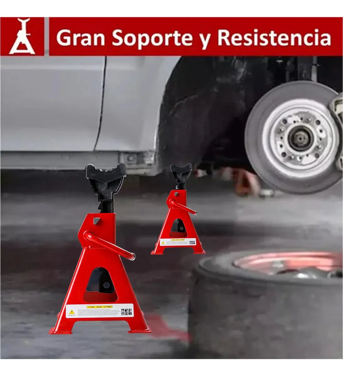 Torre De Soporte Para Auto Mcgrip De 1.5 T, Con Altura Ajustable De 28.5 A 42 Cm - Imagen 5