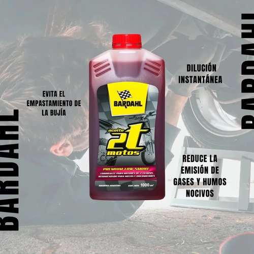 Kit Aceite Mineral 2t Para Motos Bardahl 1l X 4 Uni - Imagen 2