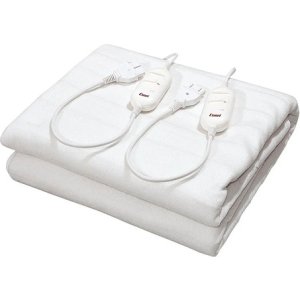 Calienta Cama Cuori 2 Plazas Blanco 120w Poliester Doble Comando