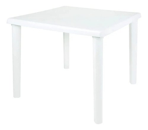 Mesa Cuadrada De Plástico Blanco Con 4 Sillas Mor Para Exterior - Imagen 2