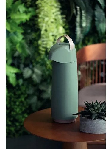 Termo Tramontina Con Sifon 1,8 L Frio Calor Exata Plastico Verde Musgo - Imagen 3