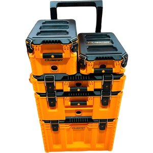 Caja Herramientas Carro Apilable Lusqtoff Naranja