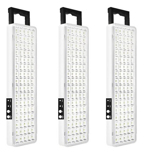 Pack X 3 Luminaria Emergencia 80 Smd - Calidad Unilux Blanco