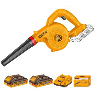 Sopladora 20v 2.7m3/min Bat Y Cargador Ingco Cabli20782 Amarillo