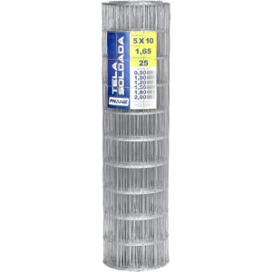 Tejido Malla Electrosoldada Galvanizada 1,22mx25m Equus Gris