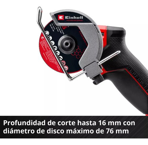 Miniamoladora Angular Einhell Tp-co 18/76-c Li Bl Negro/rojo 50 Hz / 60 Hz - Imagen 5