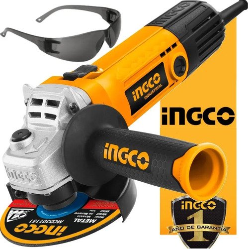 Amoladora Angular 4 1/2 Ingco Industrial 800w 1 Año Gtía Tyt Amarillo 50hz - Imagen 2