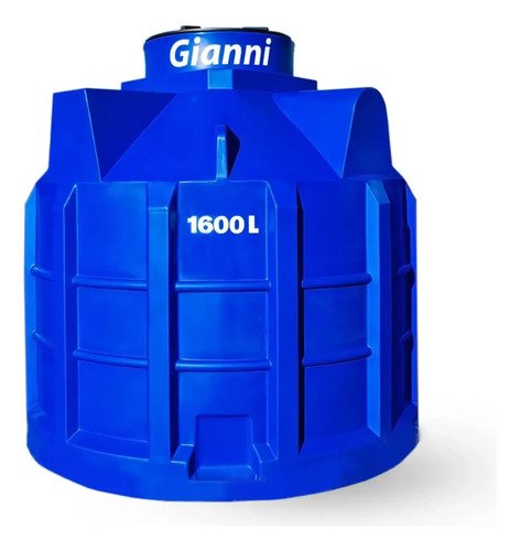 Tanque De Agua Aprobado Cónico 1600 L Tricapa Antibacteriano Azul