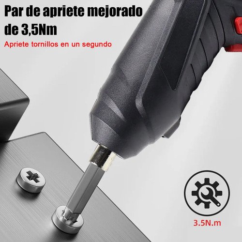Juego De Destornilladores Eléctricos 3,6v, Juego Portátil Recargable De 47 Piezas, Juego De Herramientas Eléctricas Negro 50hz/60hz - Imagen 4