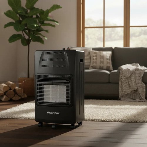 Estufa A Gas Acerinox Ht-h-0008 Con Valvula Negro - Tyt Negro - Imagen 2