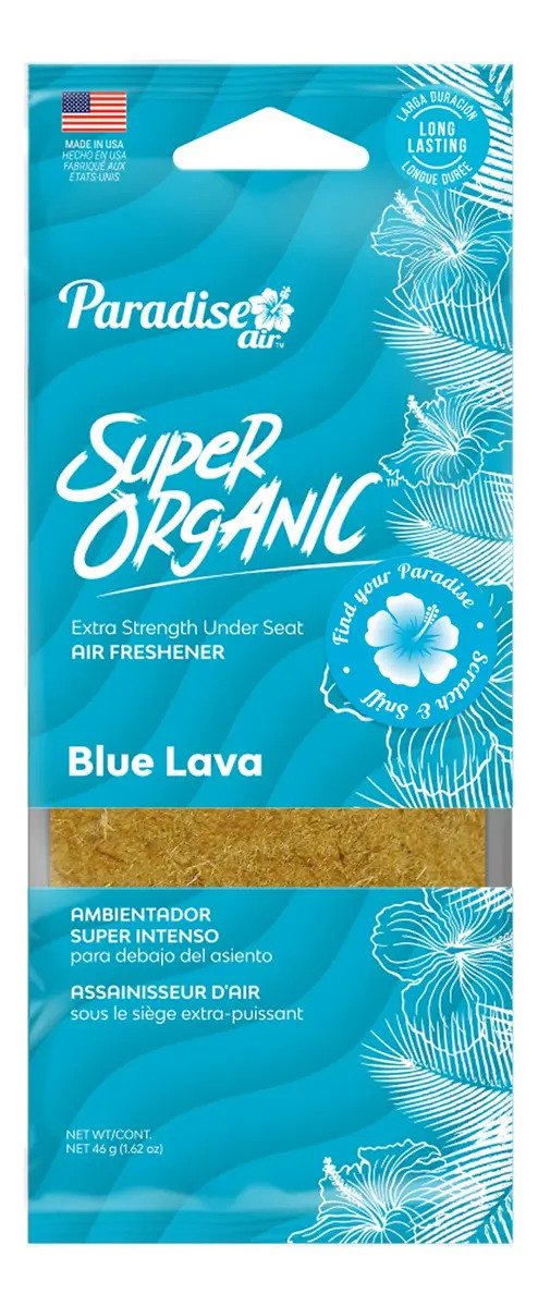 Perfumador Auto Y Ambientes Bloque Paradise Air Hecho En Usa Fragancia Blue Lava Negro