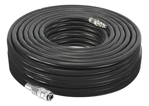 Manguera Pvc Para Compresor 15m 1/4 Npt Wadfow Uwqg2e15 Ff Color Negro