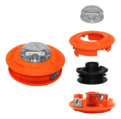 Cabezal Universal Automático Para Desmalezadora Con Punta De Aluminio Reforzado Naranja Claro - Imagen 4