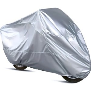 Funda Cubre Moto Impermeable Talle L Color Plateado