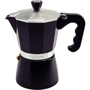 Cafetera Espresso Italiana Tramontina Coffee & Tea De 320 Ml, Color Negro