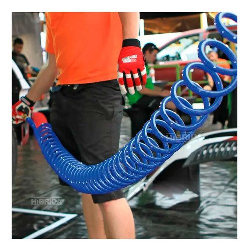 Manguera Compresor Aire Wadfow 15m 8mm Azul Con Conectores Roscados - Imagen 5
