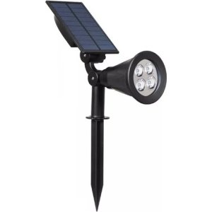 Pincho Farol Solar De Jardín Led Luz Verde 1 Año Garantia
