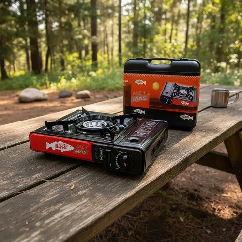 Anafe Camping Cocina Portatil A Gas Butano + Maletín 1 Marca - Imagen 5