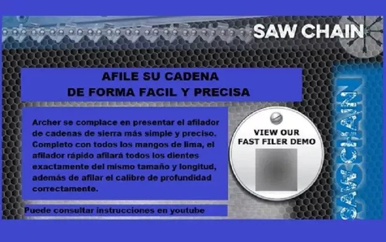 Afilador Cadena Motosierras Kit Afilado Facil Martino Azul - Imagen 2