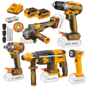 Taladro + Llave De Impacto + Amoladora + Rotomartillo Ingco