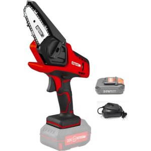 Mini Motosierra Inalámbrica 4 20v Equus Bat Y Cargador Rojo