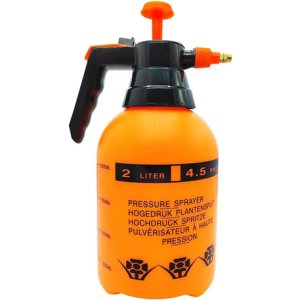 Pulverizador Fumigador Manual Presion 2 Lts Pico De Bronce Naranja