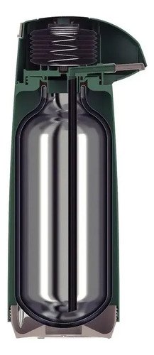 Termo Tramontina Con Sifon 1,8 L Frio Calor Exata Plastico Verde Musgo - Imagen 2