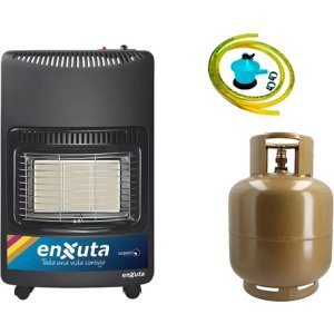 Estufa A Gas Enxuta Eenxgv2 Glp 13kg Con Termocupla Y 3 Niveles Potencia Negro
