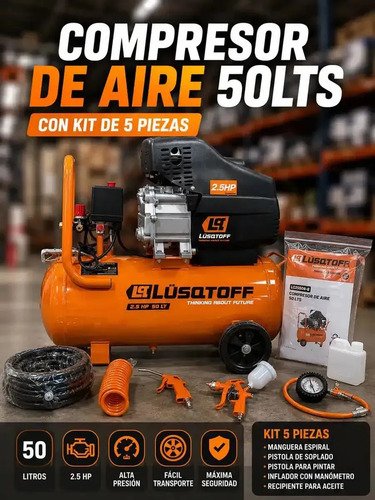 Lüsqtoff Compresores En Kit Lc2550b-8+aa-5000k - Naranja 50 Hz - Monofásica - Imagen 5
