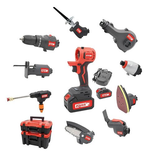 Kit Combo Multiherramienta 9 En 1 Equus Rojo