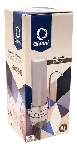 Filtro De Agua Purificador Gianni Acero Inox Carbón Activado Blanco - Imagen 3
