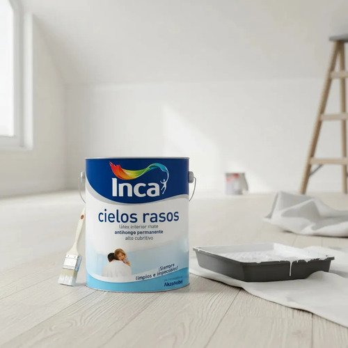 Cielos Rasos Interior Blanco Mate Látex Inca 4l Anti-h Blanco Mate - Imagen 4