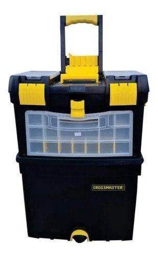 Caja De Herramientas Crossmaster 9931052 De Plástico Con Ruedas 47cm X 54cm X 63cm Negra Y Amarilla Negro/amarillo - Imagen 2
