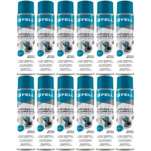 Espuma Poliuretano Expandido 750ml Pack 12u Fell Apta Madera Metal