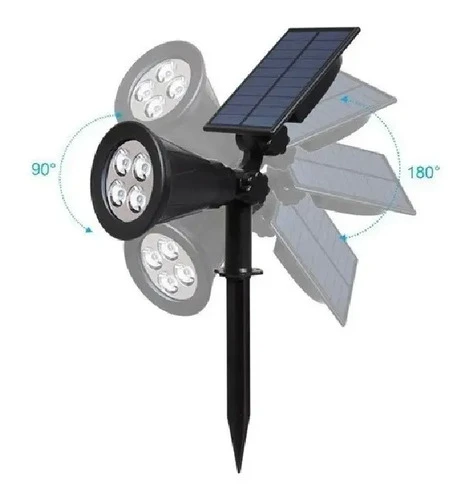 Foco Solar Jardin Exterior Luz Led Verde 2w Tyt Blanco Blanco Cálido - Imagen 2