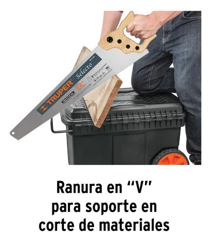 Caja Para Herramientas C/ Ruedas 23' + Caja De 16', Truper Negro Y Naranja Negro/naranja - Imagen 6