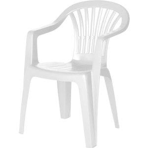Sillas De Plástico Altea Blanca Con Posabrazos Color Blanco