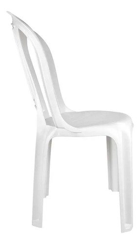 Silla De Plástico Bistró Mor Sin Apoya Brazos Blanca 140kg K Blanco - Imagen 2