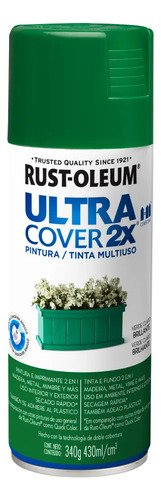 Aerosol Ultra Covertura 2x Varios Colores 340gr Rust Oleum Verde Claro Brillante