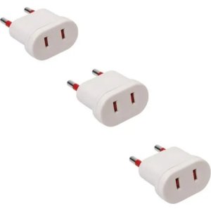 Adaptador Conatel Ficha Americana Blanco Pack 3 -sc