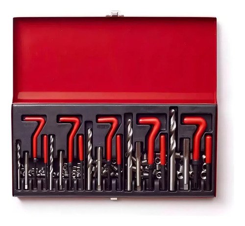 Kit Reparador Roscas Insertos Machos Mechas Bremen® 6655 Rojo - Imagen 3