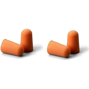 Set De 2 Pares D Tapón Auditivo Tipo Esponja P Oídos Dormir  Naranja