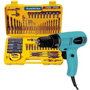 Taladro Atornillador + Juego De 110 Puntas, Mechas Ed10 Tyt