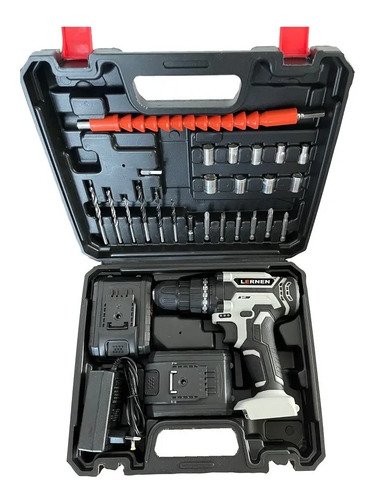Kit Taladro Destornillador Inalámbrico 21v + 2 Baterías Color Gris - Imagen 4