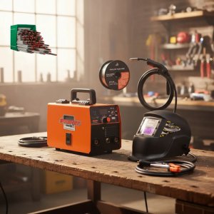 Soldadora Smarter Pro Fx120 Con Careta Integrada Amarillo